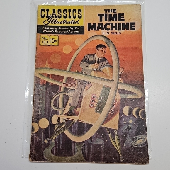 VINTAGE Classics Illustrated #133 The Time Machine Wells 1st Printing July 1956 - Picture 1 of 5
